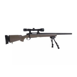 SW-04 Sniper Rifle Replica with Scope and Bipod - Tan