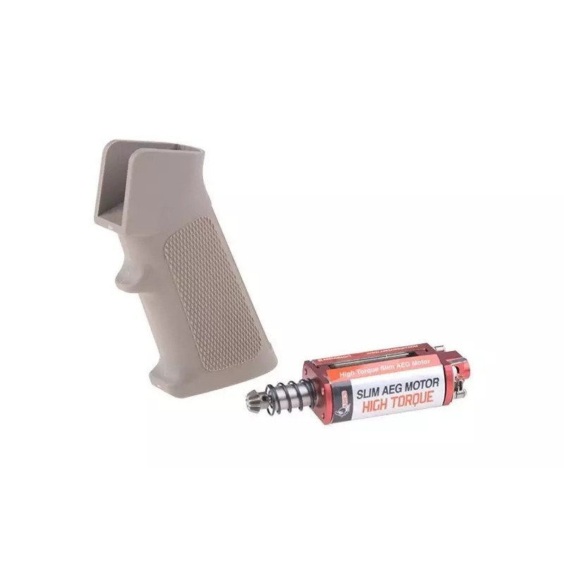 HT SLIM AMOEBA Motor Grip Set - Long - Tan