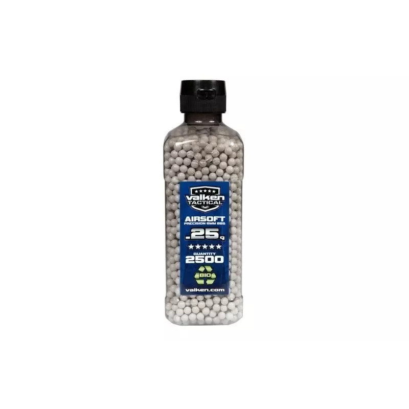 Valken Tactical BIO 0.25g BBs - 2500 Pcs Bottle