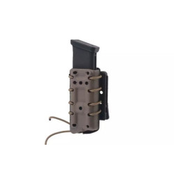 SMC Pistol Magazine Pouch with flocking (QD belt) - dark earth