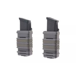 A Set of 2 FAST Magazine Pouches (transverse) For Pistol Magazines - foliage green