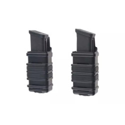 A Set of 2 FAST Magazine Pouches (transverse) For Pistol Magazines - Black