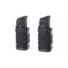 A Set of 2 FAST Magazine Pouches (transverse) For Pistol Magazines - Black