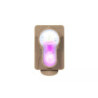 Lightbuck Card Button electronic marker - Dark Earth (pink light)