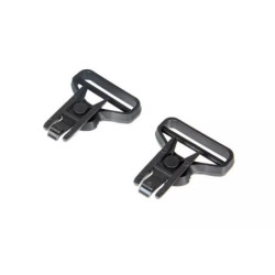 Gogle clips for helmets - black