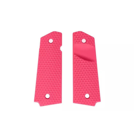 Diamond polymer grip panels for Colt 1911 - pink