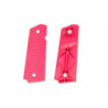 Diamond polymer grip panels for Colt 1911 - pink