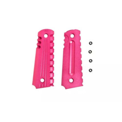 Aluminum Grip Covers  for Colt 1911 Pistols - red