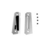 Aluminum Grip Covers  TYPE B for Colt 1911 Pistols - silver