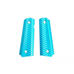 Aluminum TYPE C Grip Panels for Colt 1911 Pistols - blue