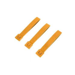 Set of Three 5 Polymer Buckles - Orange