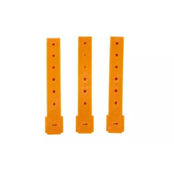 Set of Three 5 Polymer Buckles - Orange