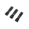 Set of 3 3 Polymer Buckles - black"