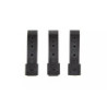 Set of 3 3 Polymer Buckles - black"