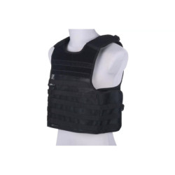 Light mesh plate carrier type tactical vest - black