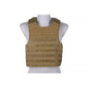 Light mesh plate carrier type tactical vest - tan