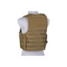 Light mesh plate carrier type tactical vest - tan