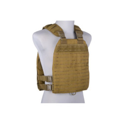 Laser-cut plate carrier type tactical vest - tan