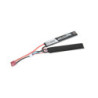 LiPo 7,4V 1200mAh 15/30C Battery - Butterfly Configuration - T-Connect (Deans)