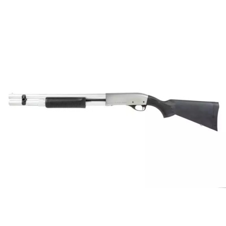 M870 Police Extended Version Shotgun Replica - Silver