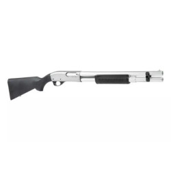 M870 Police Extended Version Shotgun Replica - Silver