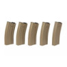 Set of 5 Hi-Cap 300 BB Magazines for M4/M16 Replicas - tan