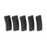 Set of 5 Mid-Cap 120 BB Magazines for M4/M16 Replicas - black