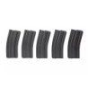 Set of 5 Mid-Cap 120 BB Magazines for M4/M16 Replicas - black