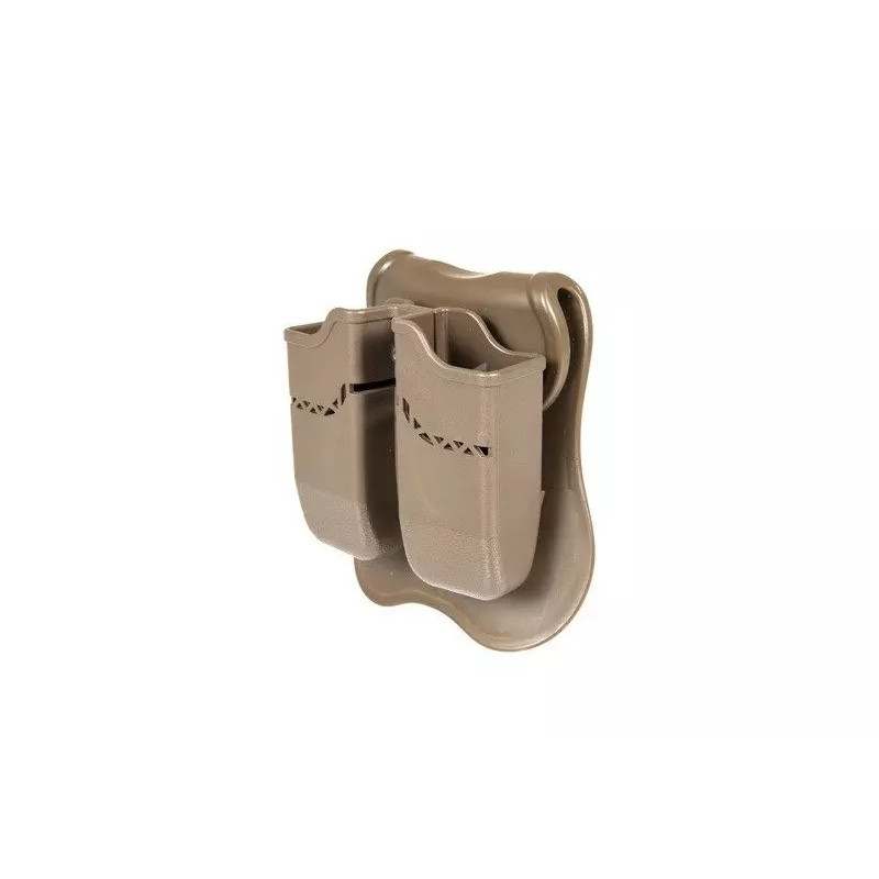 Glock double magazine pouch - Tan