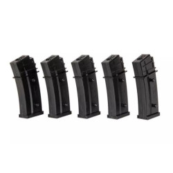 Set of 5 Mid-Cap 120 BB Magazines for G36 Replicas