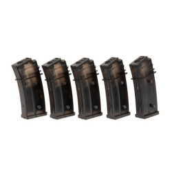 Set of 5 Hi-Cap 300 BB Magazines for G36 Replicas - Black