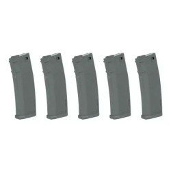 Set of 5 125BBs S-Mag Mid-Cap magazines - Chaos Grey