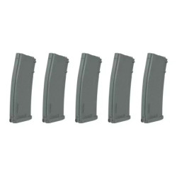 Set of 5 125BBs S-Mag Mid-Cap magazines - Chaos Grey