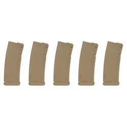 Set of 5 380BBs S-Mag Hi-Cap magazines - Tan