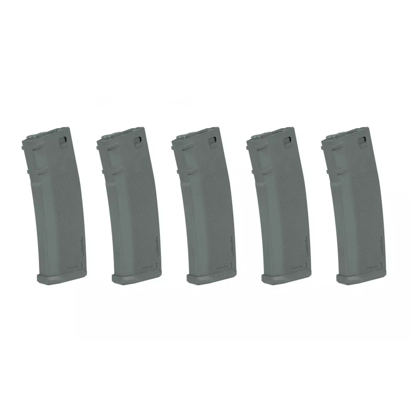 Set of 5 S-Mag Hi-Cap 300 BB Magazines - Chaos Grey