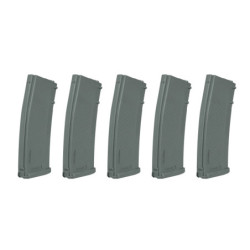 Set of 5 S-Mag Hi-Cap 300 BB Magazines - Chaos Grey