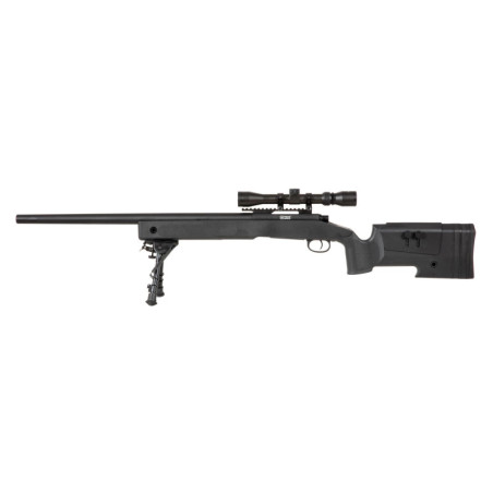 SA-S02 CORE™ Sniper Rifle Replica with Scope and Bipod - Black