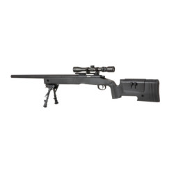 SA-S02 CORE™ Sniper Rifle Replica with Scope and Bipod - Black