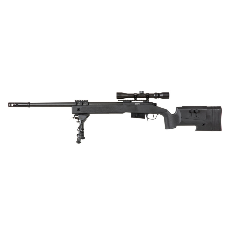 SA-S03 CORE™ Sniper Rifle Replica with Scope and Bipod - Black