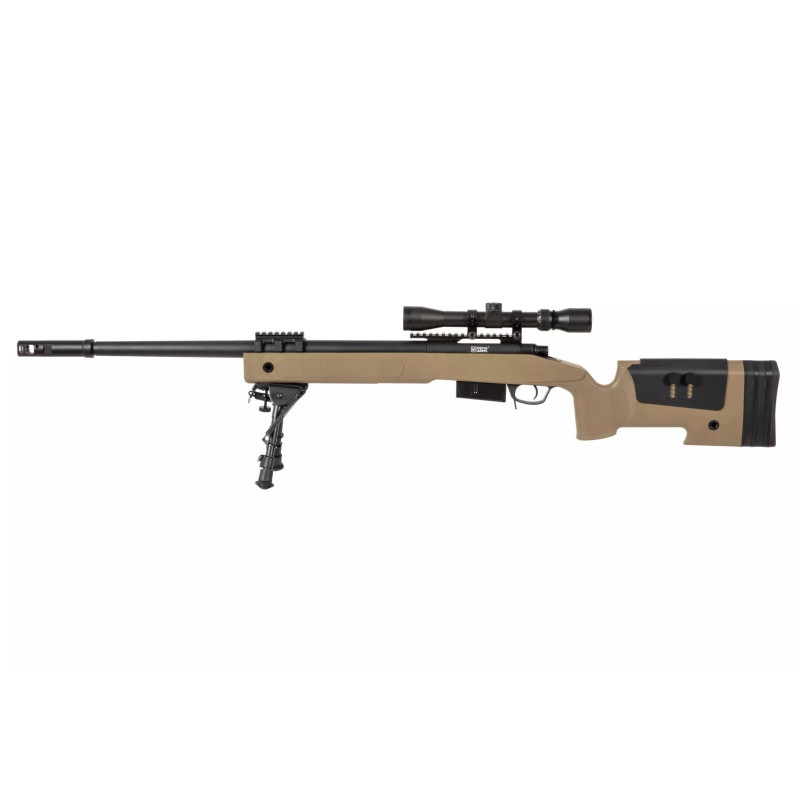 SA-S03 CORE™ Sniper Rifle Replica with Scope and Bipod - Tan