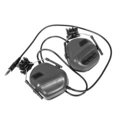 ERM headset with helmet mount - black