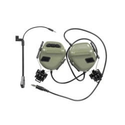 ERM headset with helmet mount - Olive