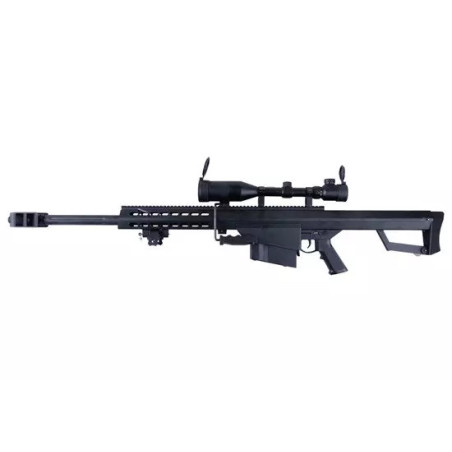 Rifle replica Barret® M82A1 CQB with scope and bipod - black