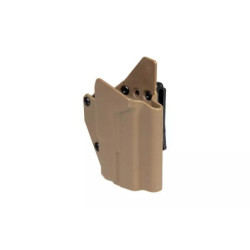 Composite Holster for G17 Replicas with Tactical Flashlight - Dark Earth