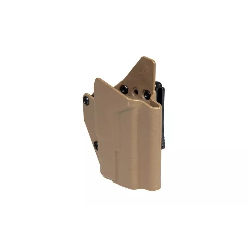 Composite Holster for G17 Replicas with Tactical Flashlight - Dark Earth