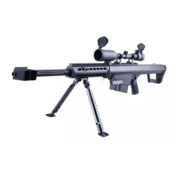 Rifle replica Barret® M82A1 CQB with scope and bipod - black