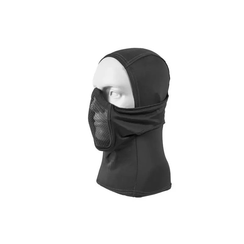 Thermoactive balaclava with steel mask - black