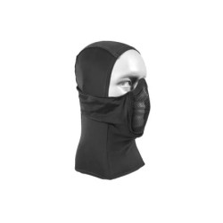 Thermoactive balaclava with steel mask - black