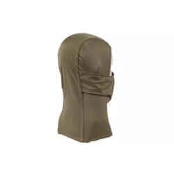 Thermoactive balaclava with steel mask - olive