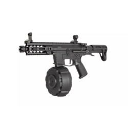 PX9 submachine gun replica (+ DRUM magazine) - black